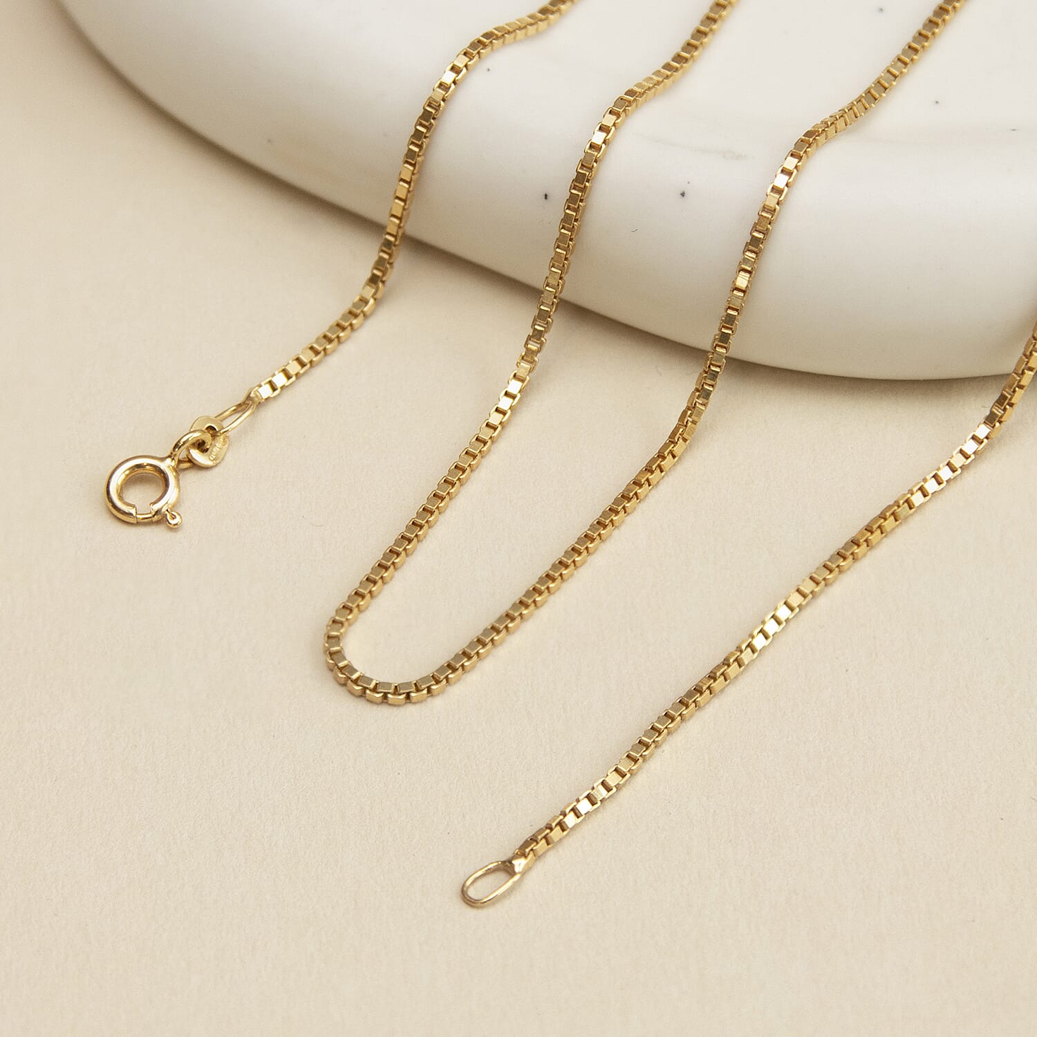 9K Yellow Gold  Chain (Size - 18),  Gold Wt. 3.9 Gms