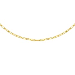 9K Gold 2.3MM Paperclip Chain with Spring Ring Clasp