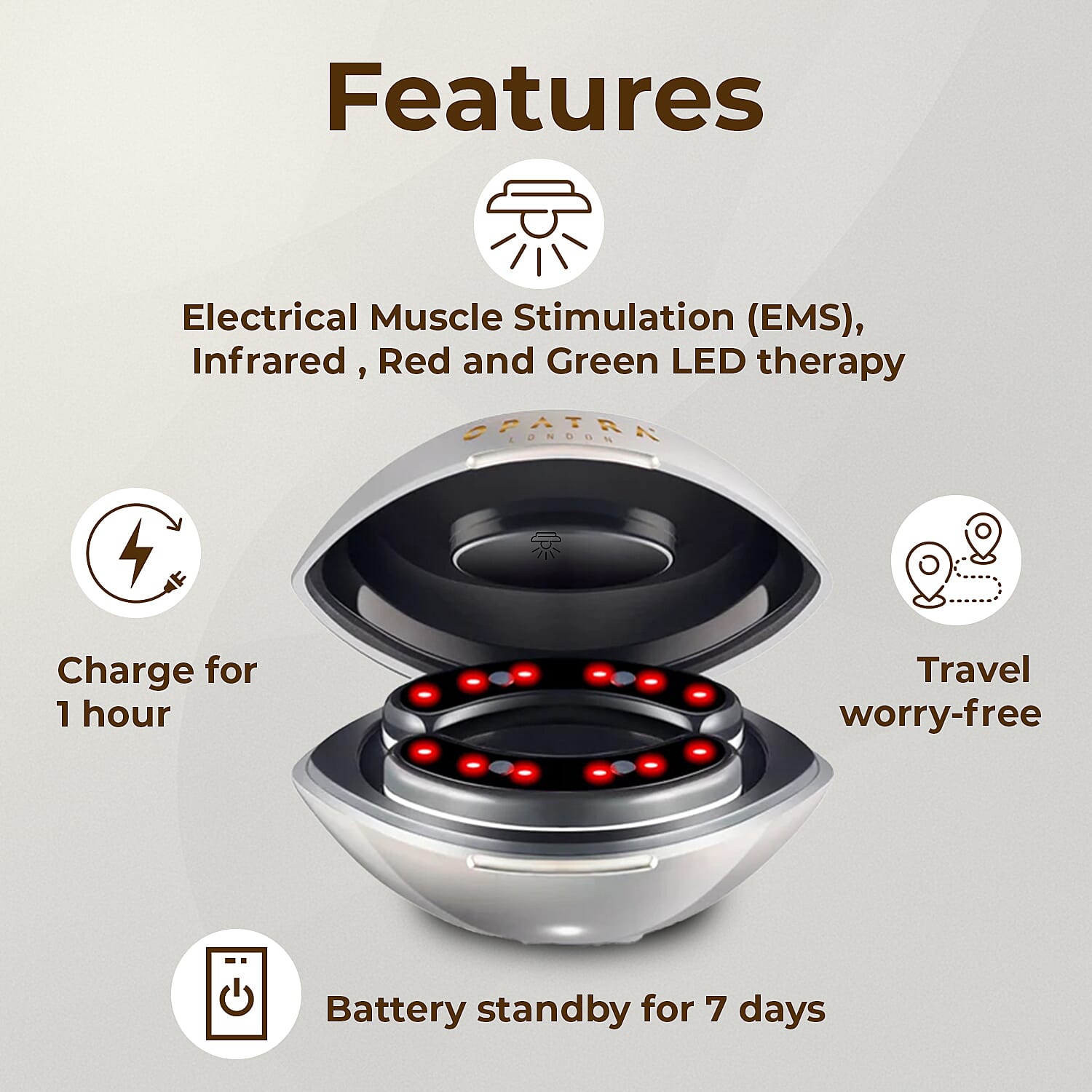 Opatra EyePod - EMS, Infrared, Red and Green LED Therapy