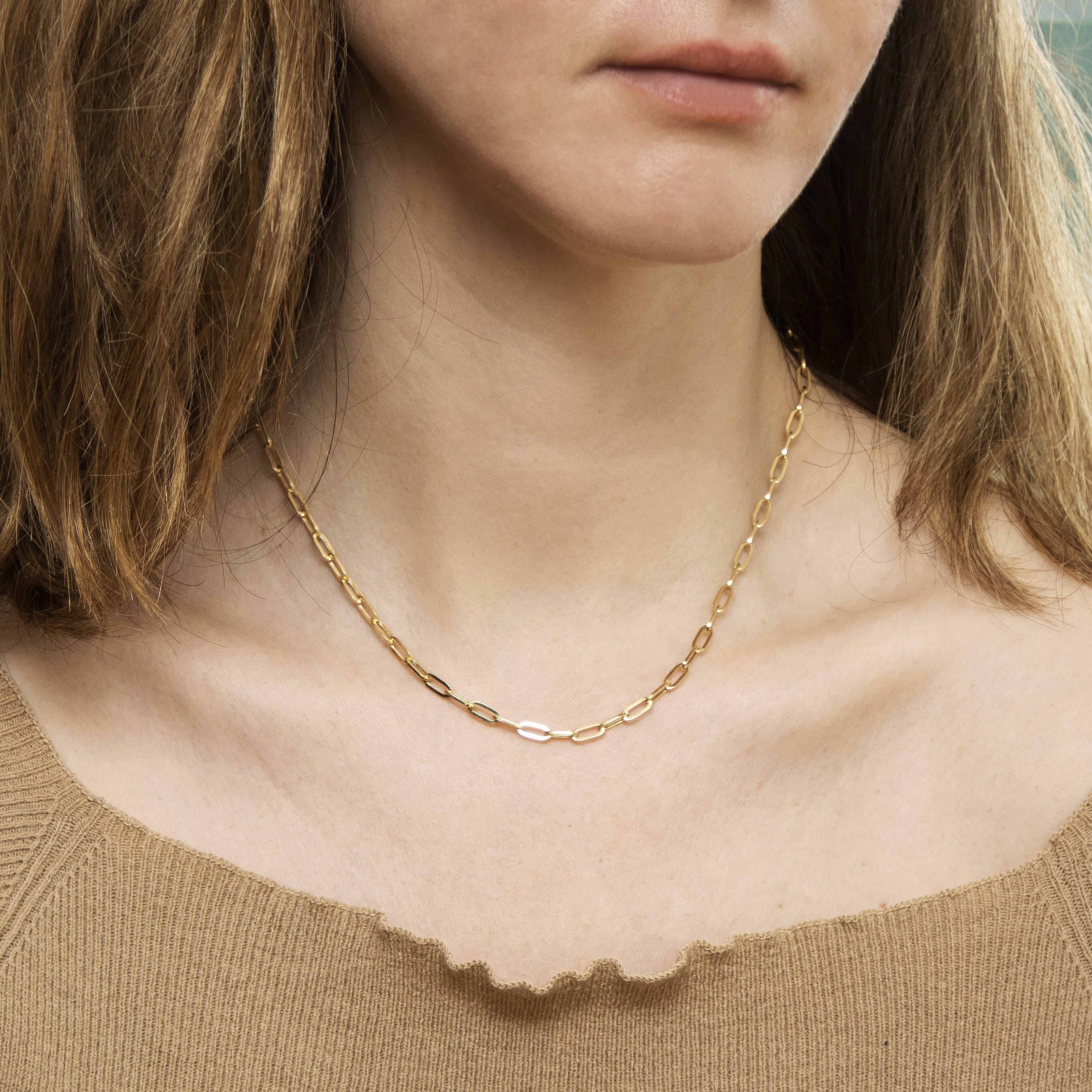 9K Yellow Gold  Chain (Size - 18),  Gold Wt. 4.7 Gms