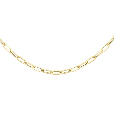 3.5mm Paper Chain 24 Inch in 9K Yellow Gold 3.5mm Paper Chain 24 Inch in 9K Yellow Gold