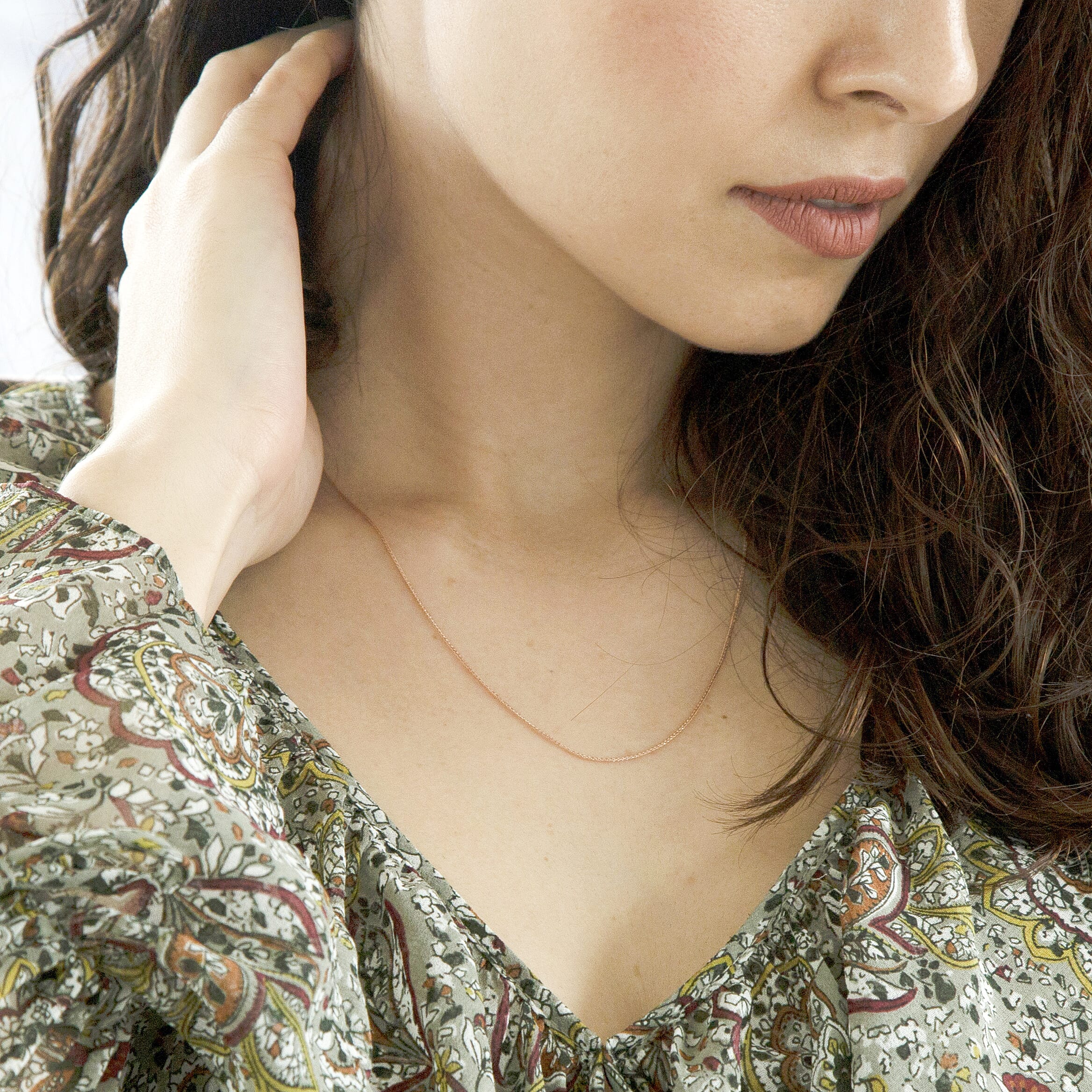 9K Rose Gold  Chain (Size - 18),  Gold Wt. 1.2 Gms