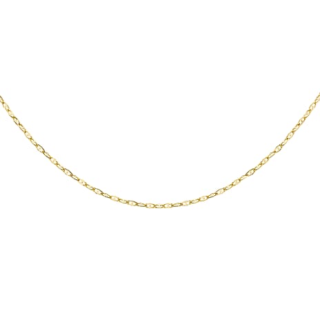 Hatton Garden Closeout Deal - 9K Yellow Gold Flat Rambo Chain (Size - 24) With Spring Ring Clasp