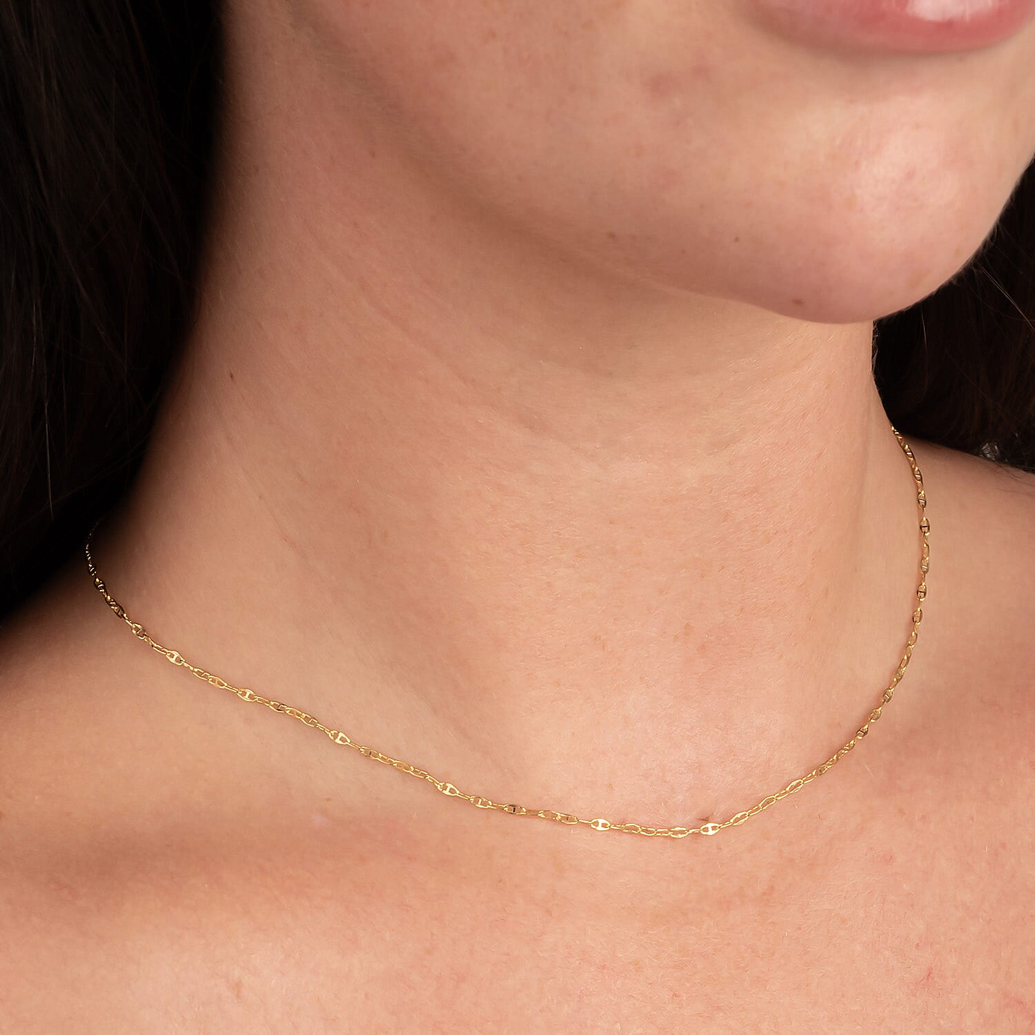 9K Yellow Gold  Chain (Size - 20),  Gold Wt. 0.83 Gms