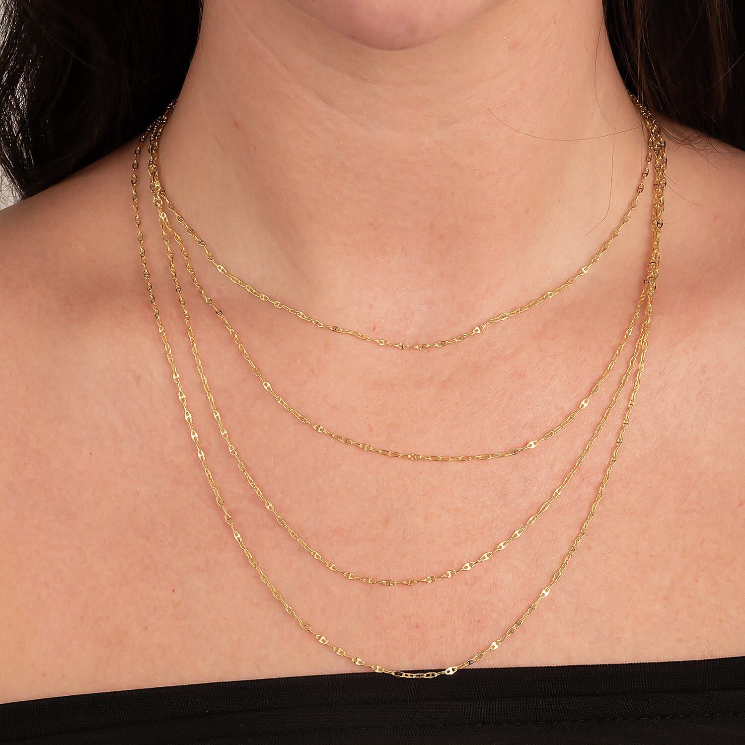 9K Yellow Gold  Chain (Size - 20),  Gold Wt. 0.83 Gms
