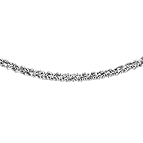 9K White Gold  Chain (Size - 18),  Gold Wt. 3.5 Gms
