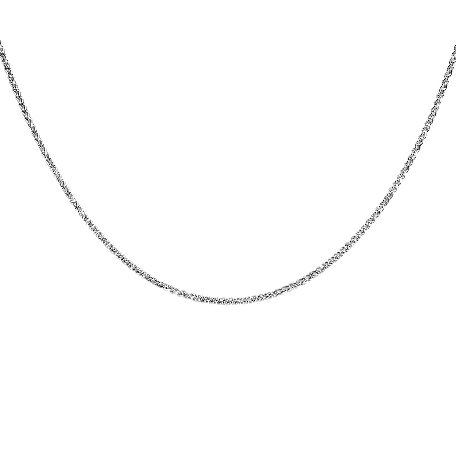 9K White Gold  Chain (Size - 18),  Gold Wt. 3.5 Gms