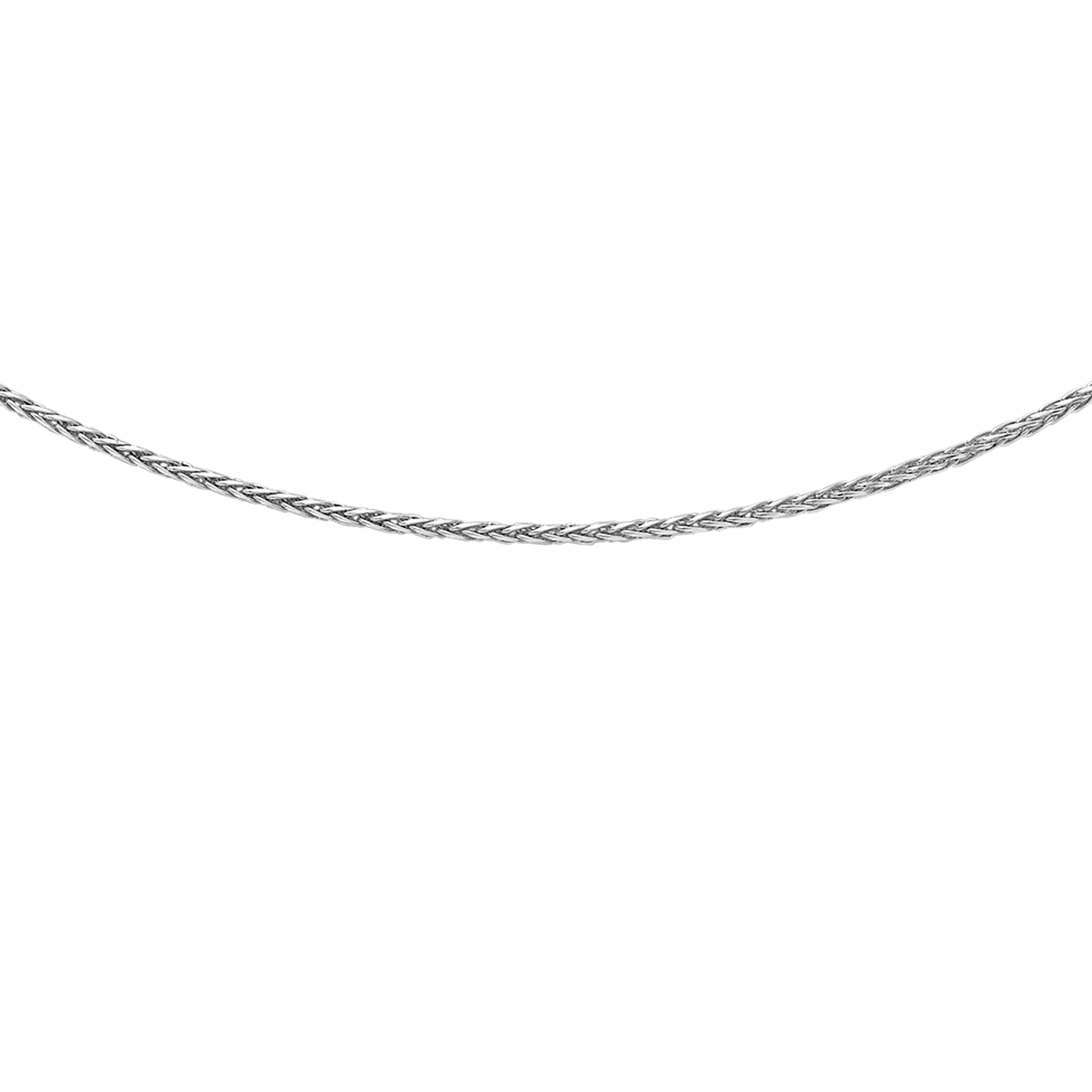 9K White Gold  Chain (Size - 18),  Gold Wt. 1.2 Gms