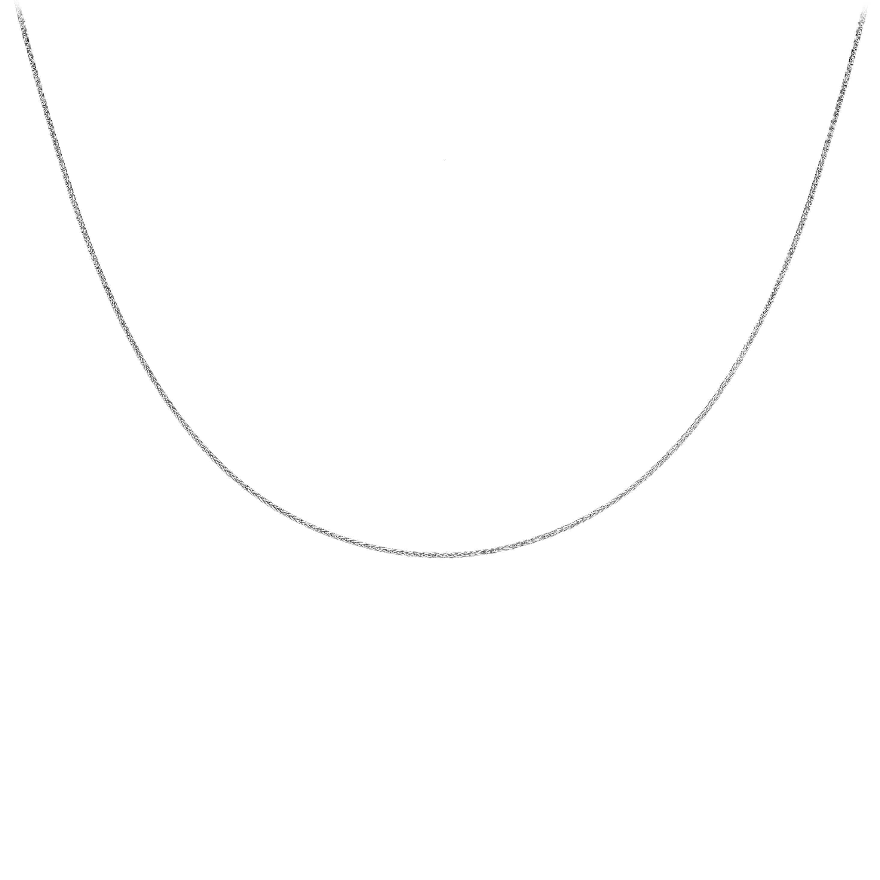 9K White Gold  Chain (Size - 18),  Gold Wt. 1.2 Gms