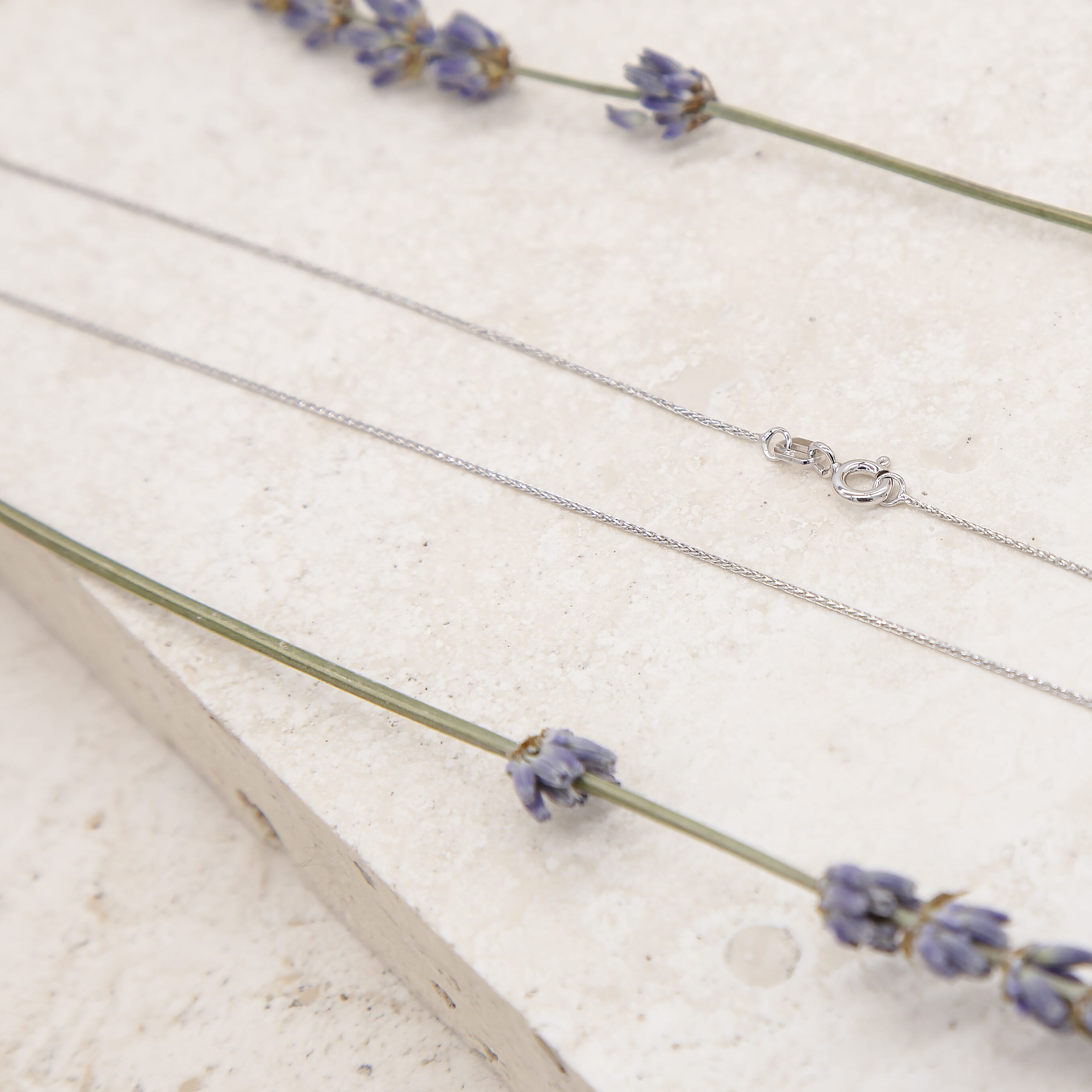 9K White Gold  Chain (Size - 18),  Gold Wt. 1.2 Gms