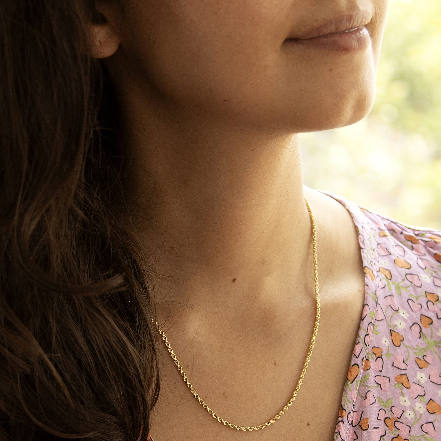 9K Yellow Gold  Chain (Size - 18),  Gold Wt. 3 Gms