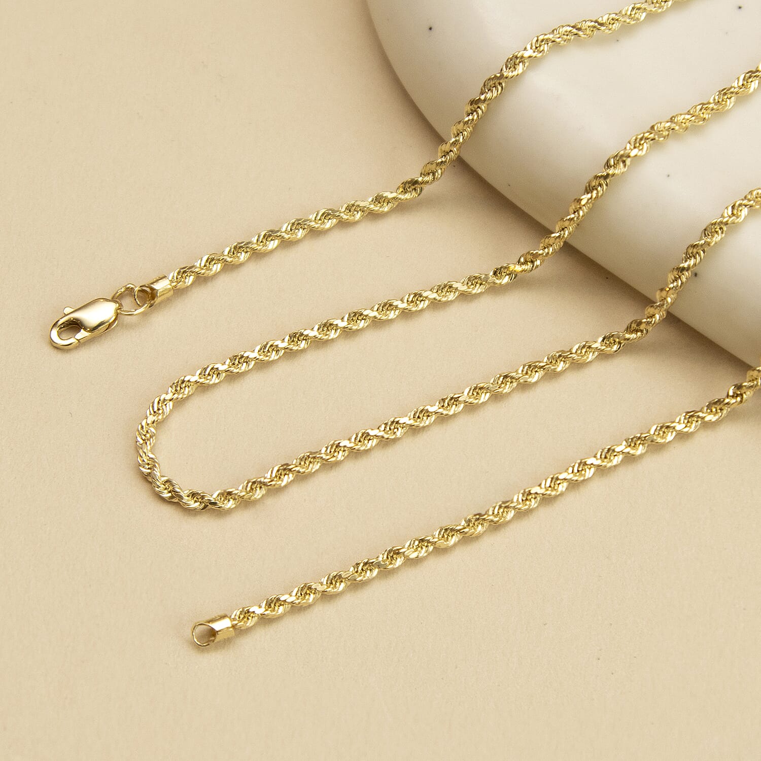 9K Yellow Gold  Chain (Size - 18),  Gold Wt. 3 Gms
