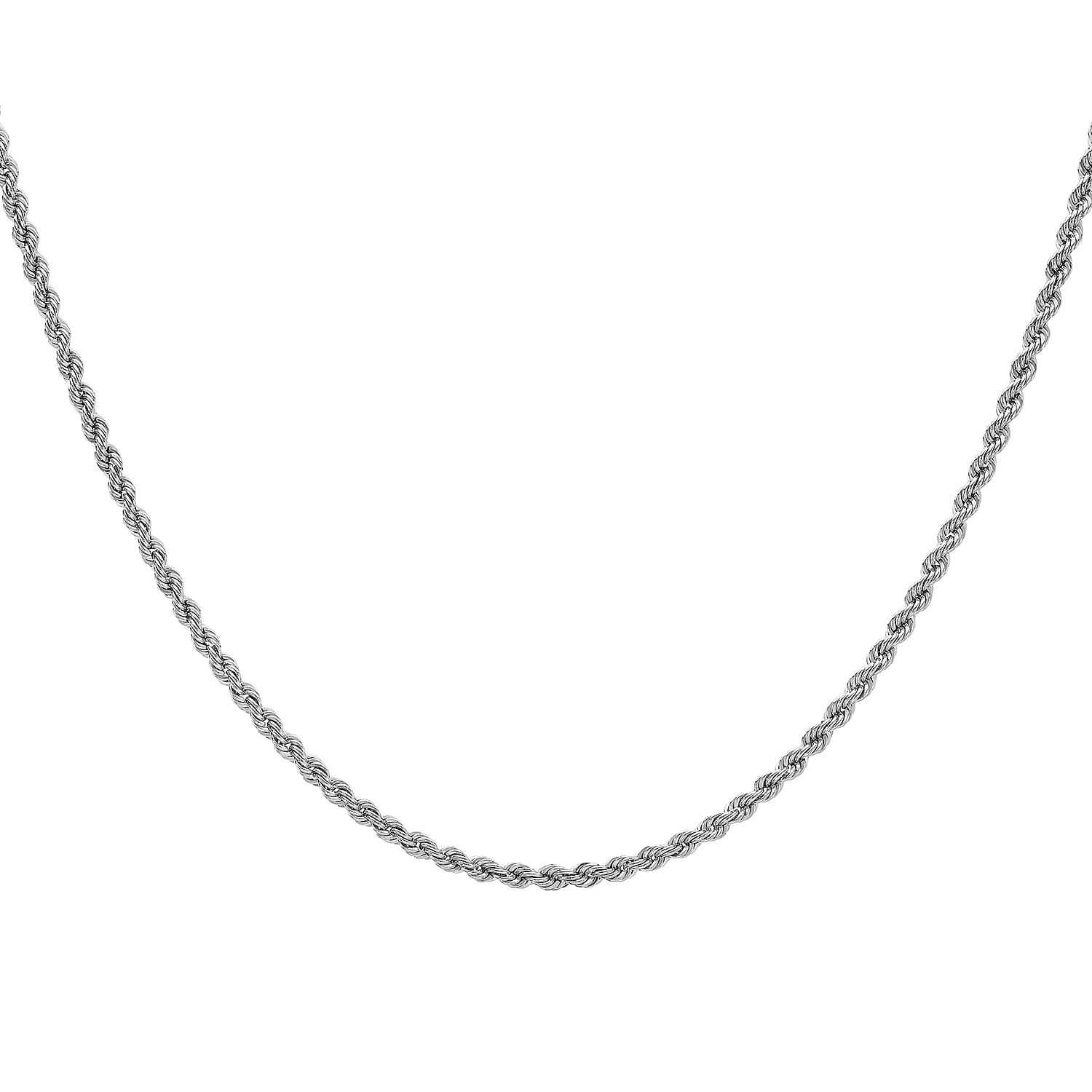 9K White Gold  Chain (Size - 24),  Gold Wt. 5.3 Gms