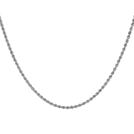 9K White Gold  Chain (Size - 22),  Gold Wt. 5.1 Gms