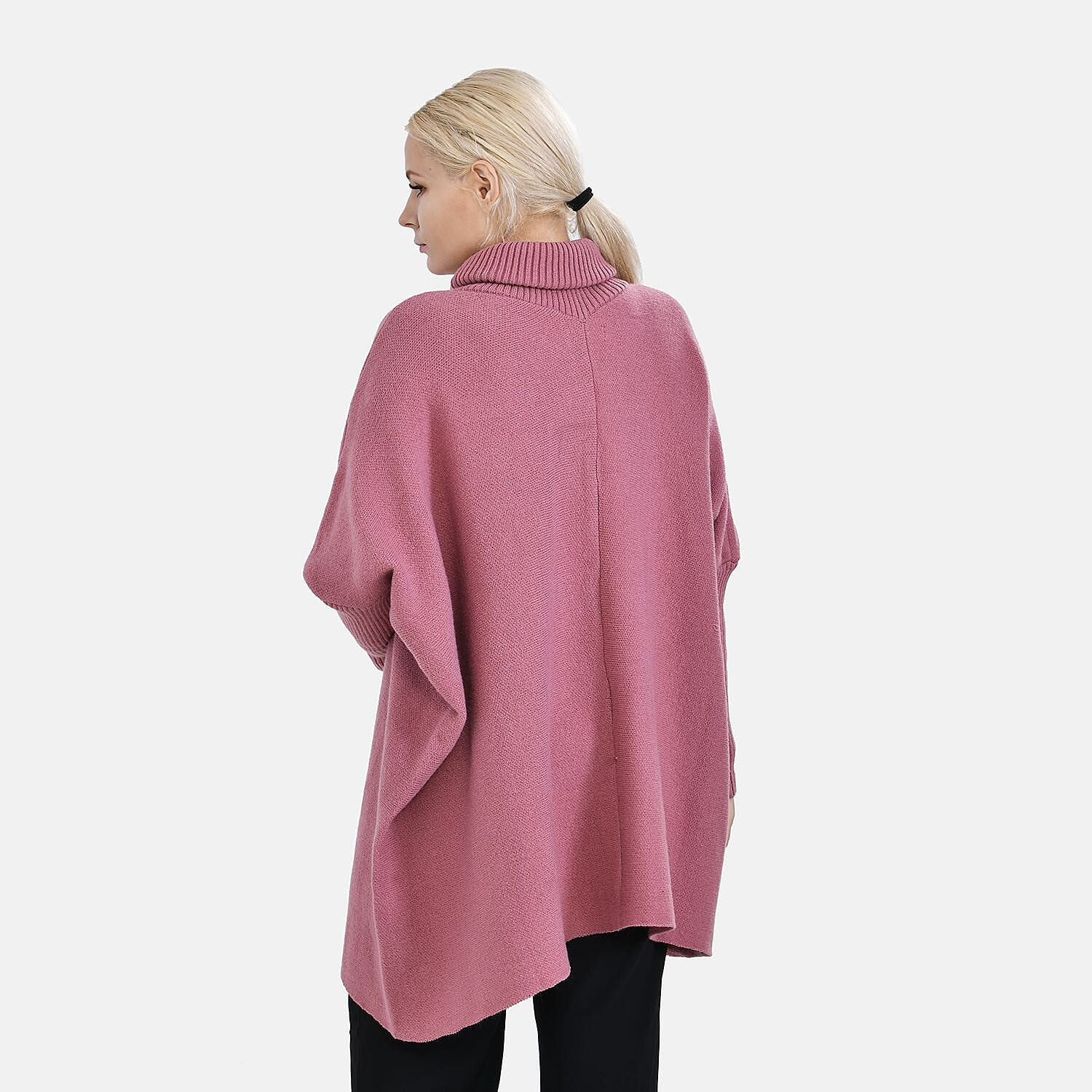 Tamsy Acrylic Solid Jumper Size 8-18 - Pink - Khaki