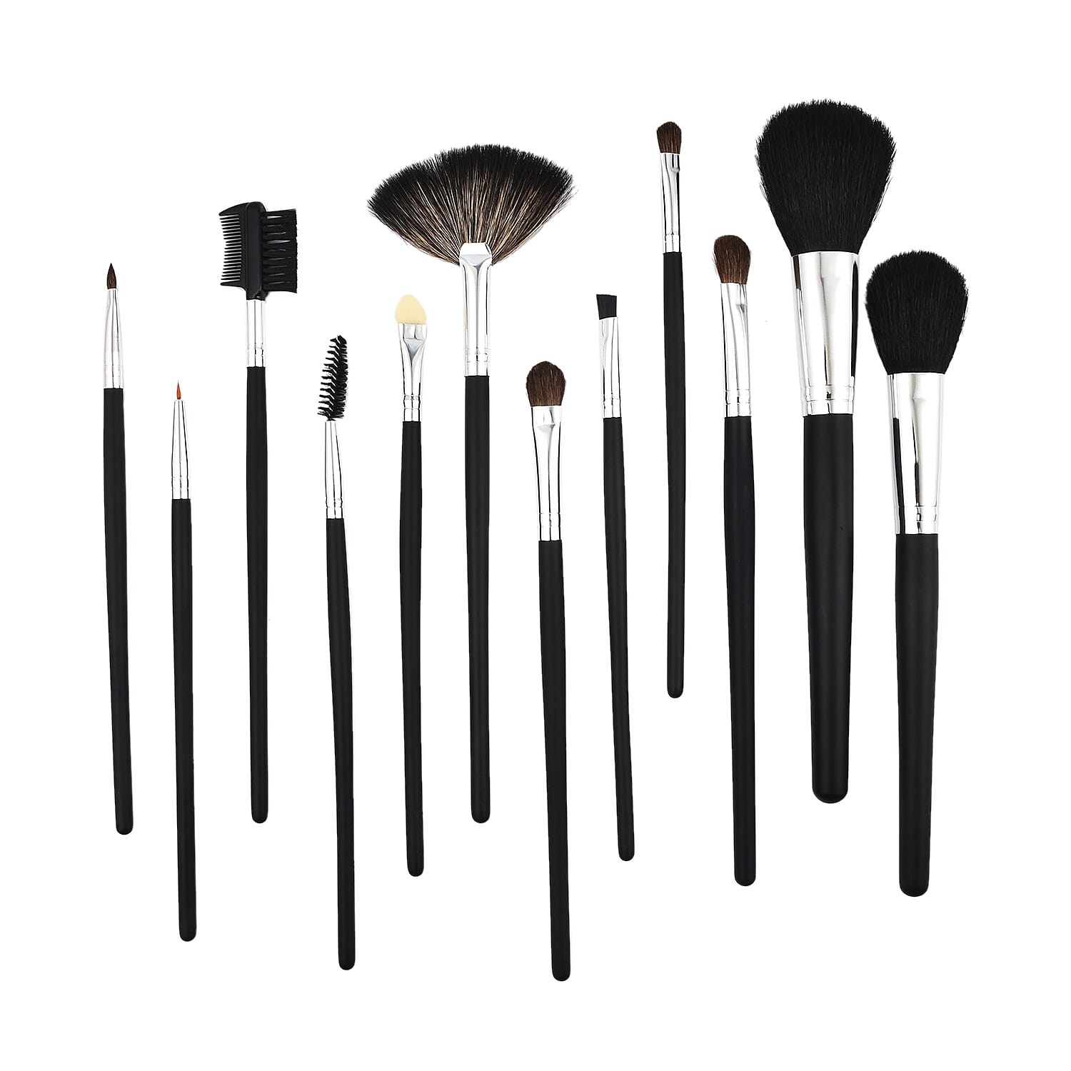 Cetuem 12-Piece Professional Makeup Brush Set in a Faux Leather Folding Case