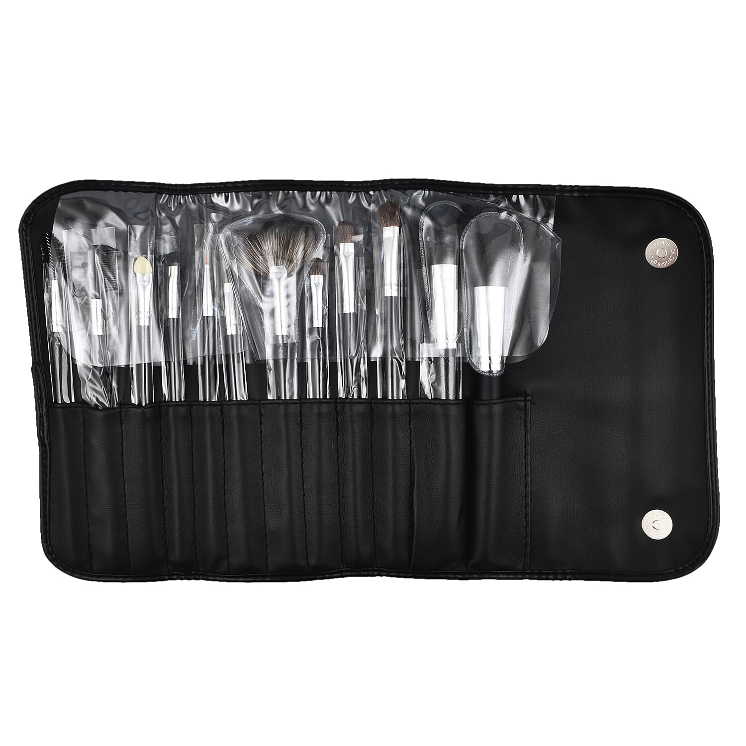 Cetuem 12-Piece Professional Makeup Brush Set in a Faux Leather Folding Case