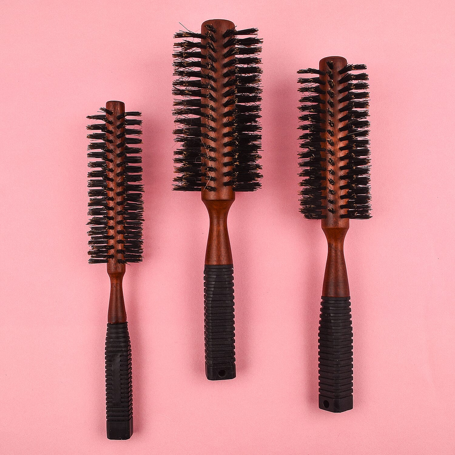 Cetuem Set of 3 Professional Round Trio Hair Brush Set ( Size-4cm, 5cm, and 6cm Brush Radius)