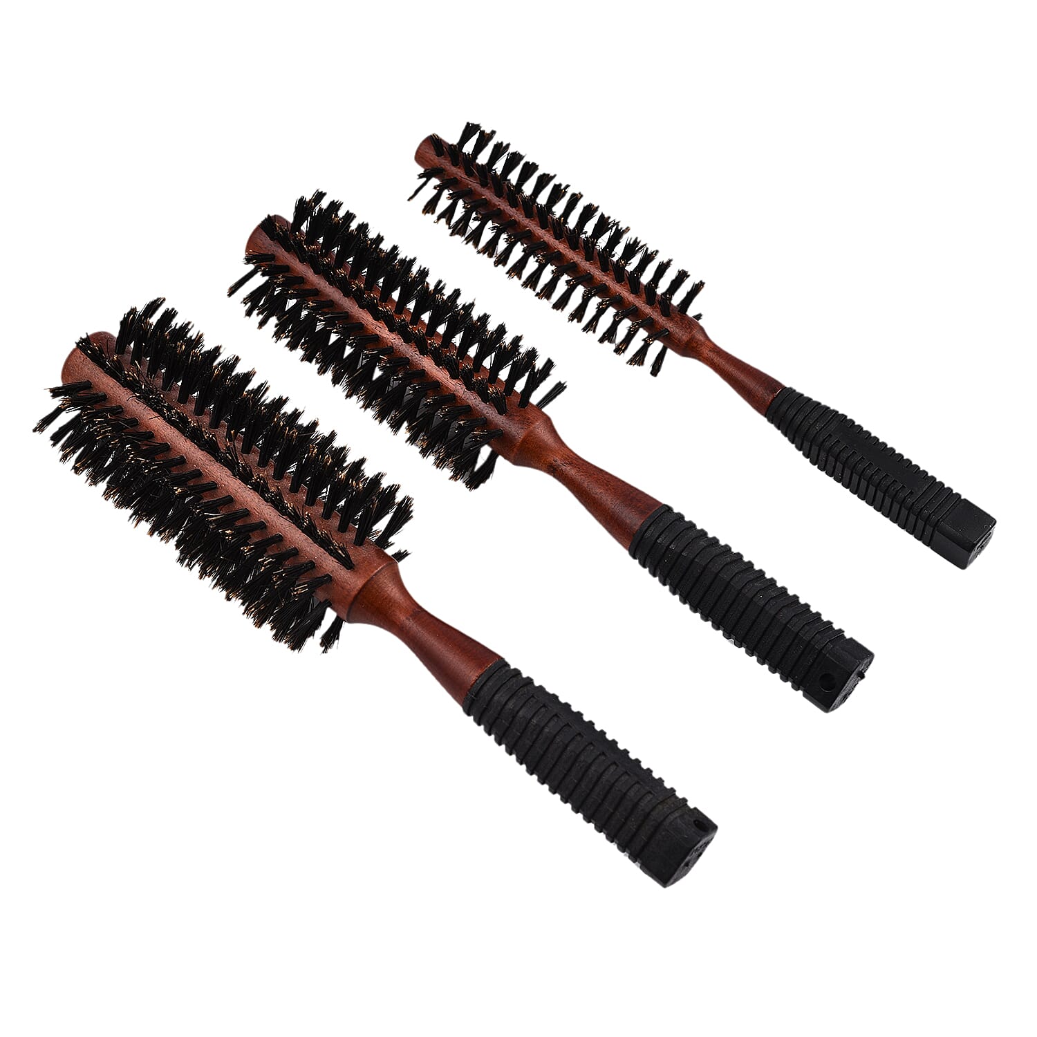 Cetuem Set of 3 Professional Round Trio Hair Brush Set ( Size-4cm, 5cm, and 6cm Brush Radius)