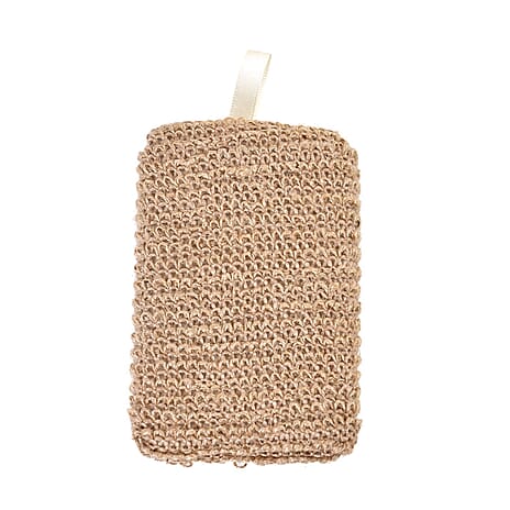 Set of 6 Eco Bath Accessories -  Incl. Face Brush, Foot Roller, mesh sponge, hemp bath belt, hemp bath sponge, pumice stone and white box.