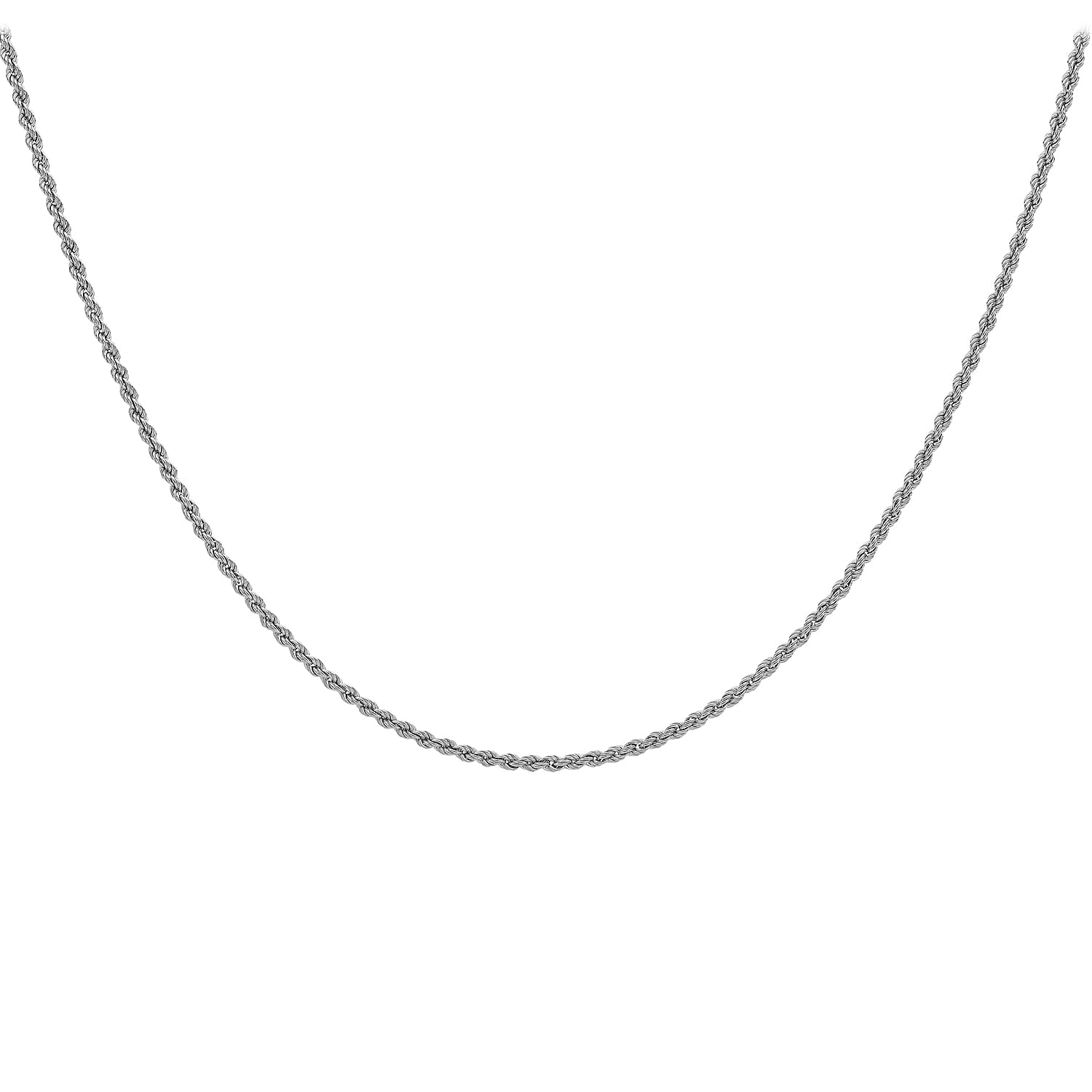 9K White Gold  Chain (Size - 22),  Gold Wt. 2.4 Gms