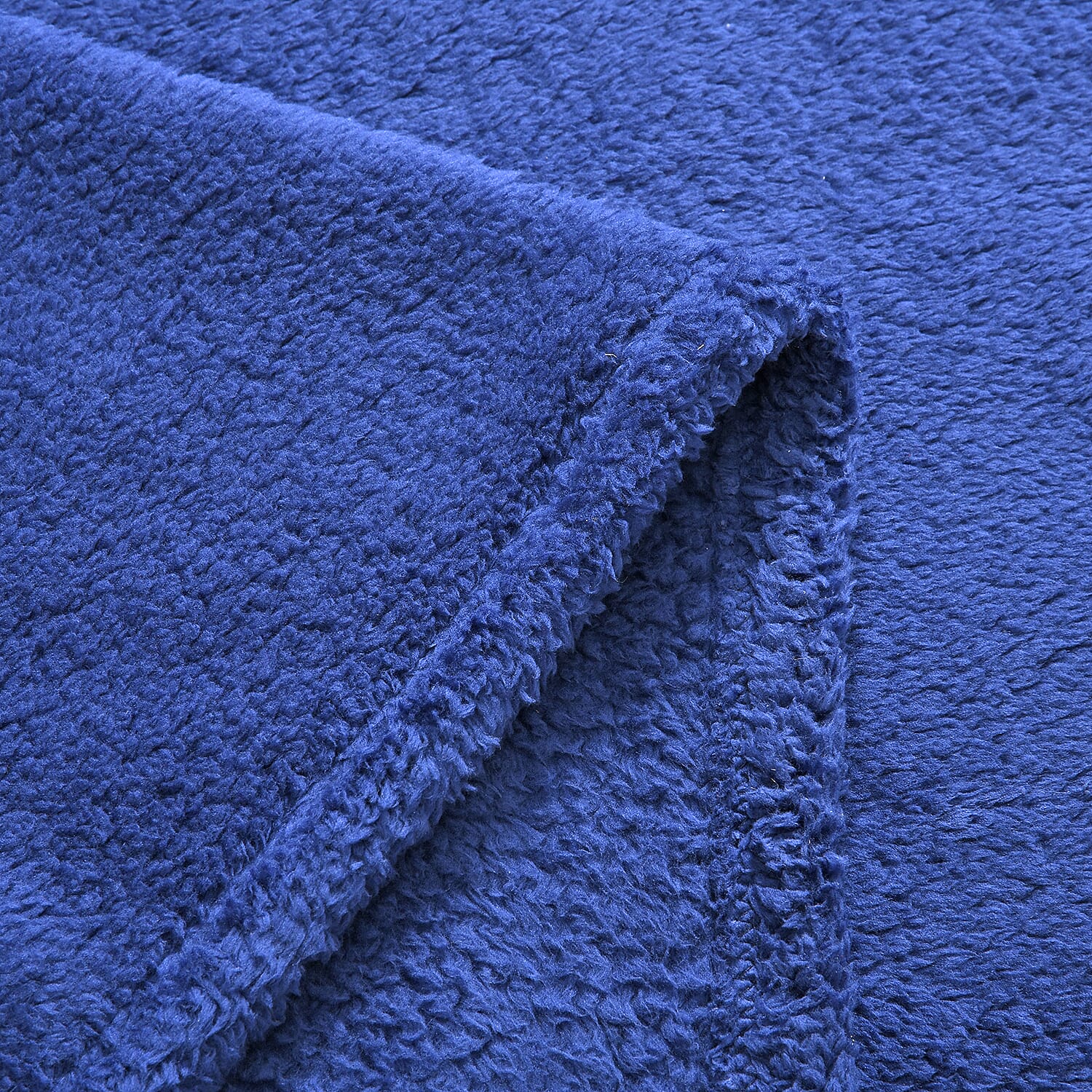 Double Sided Sherpa Luxe Blanket (200x150 cm) - Navy