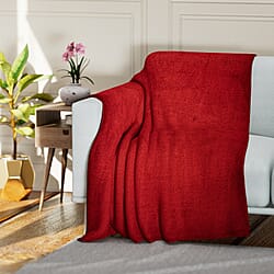 Double Sided Sherpa Luxe Blanket (200x150 cm) - Navy