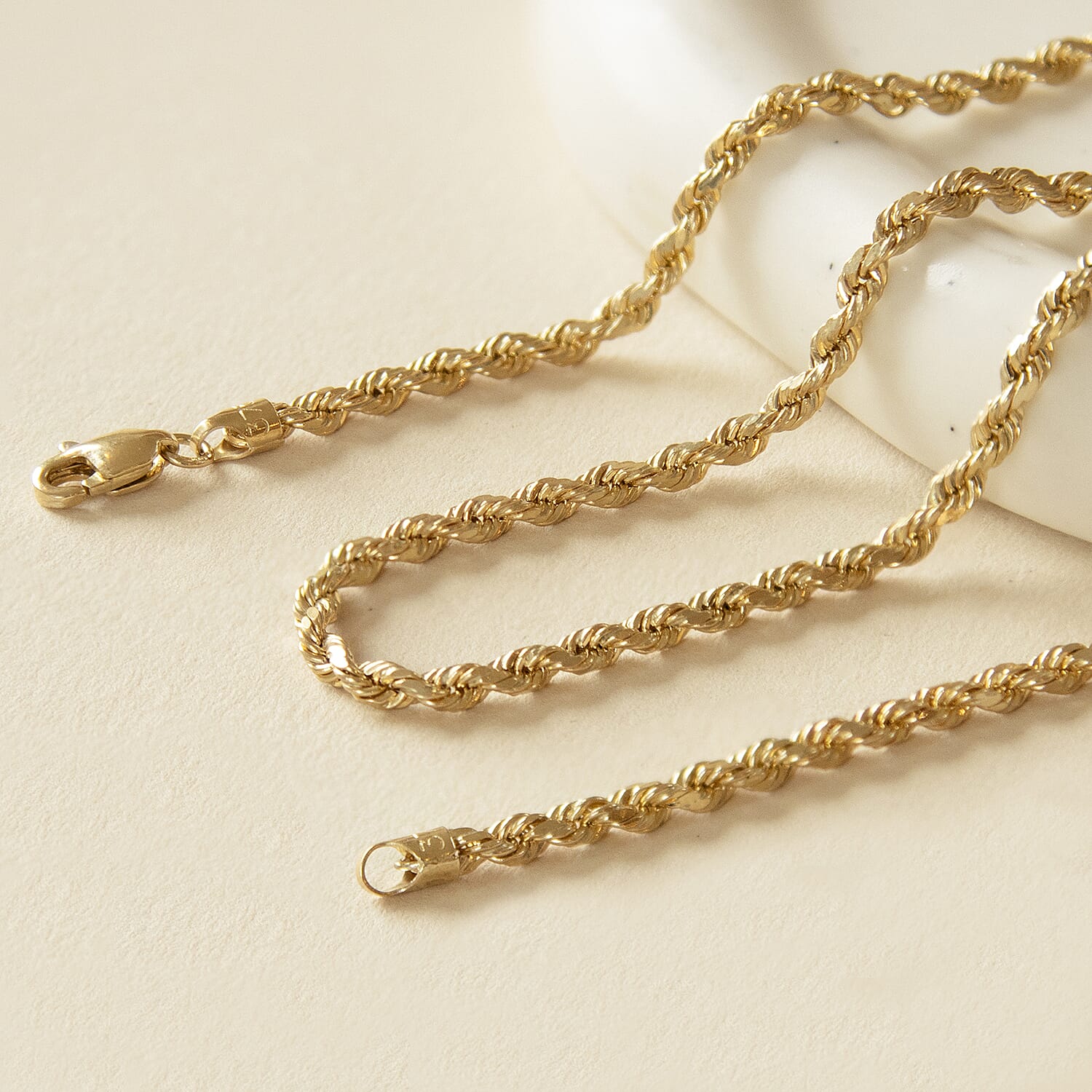 9K Yellow Gold  Chain (Size - 18),  Gold Wt. 6.4 Gms