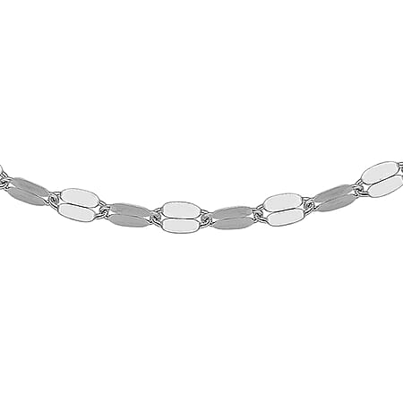 1.8mm Forzatina Chain 16 Inch-18 Inch  in 9K White Gold
