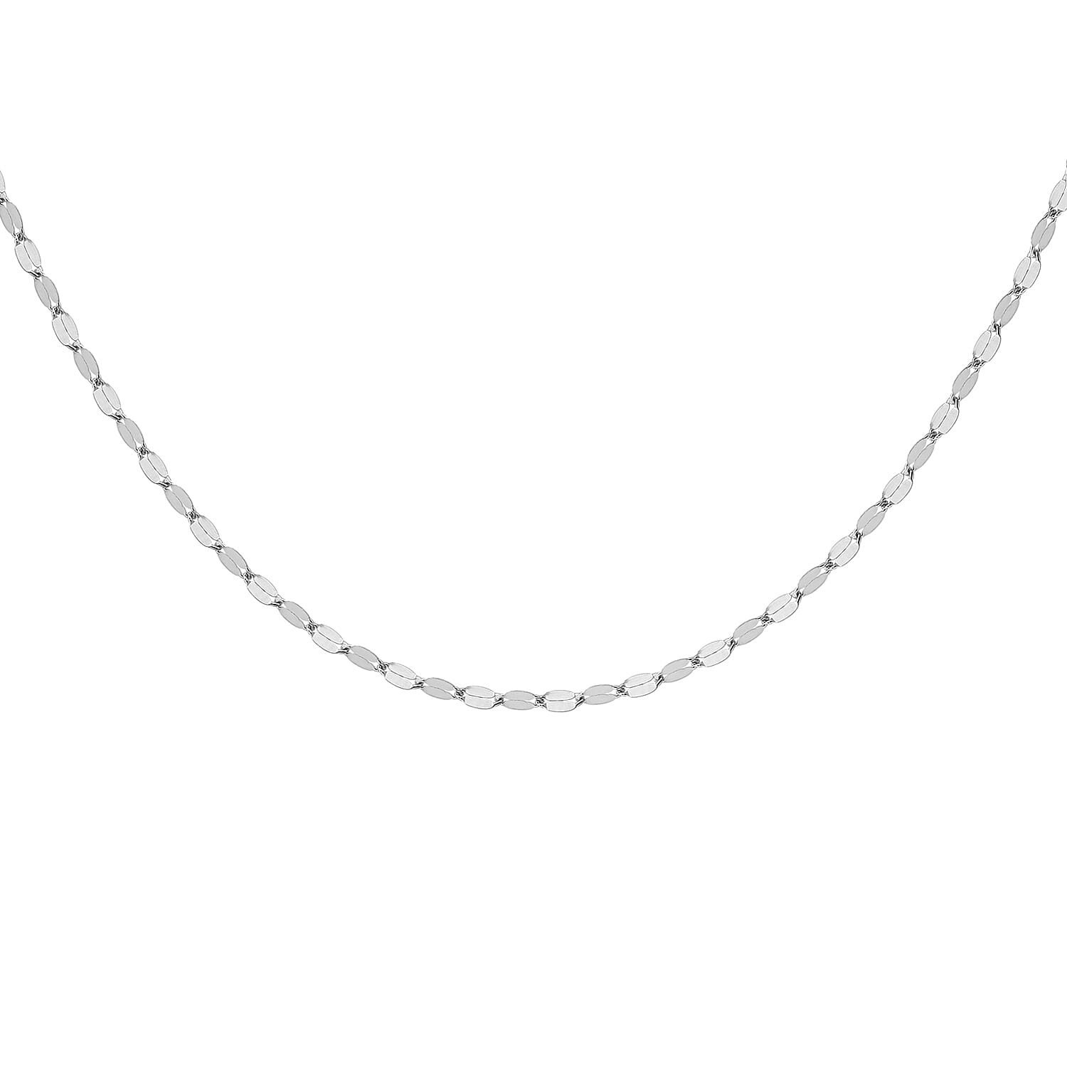 9K White Gold  Chain (Size - 18),  Gold Wt. 0.96 Gms