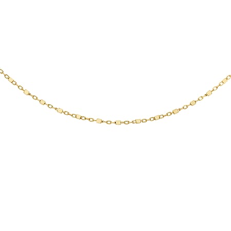Cube Link Trace Chain 16 Inch in 9K Yellow Gold