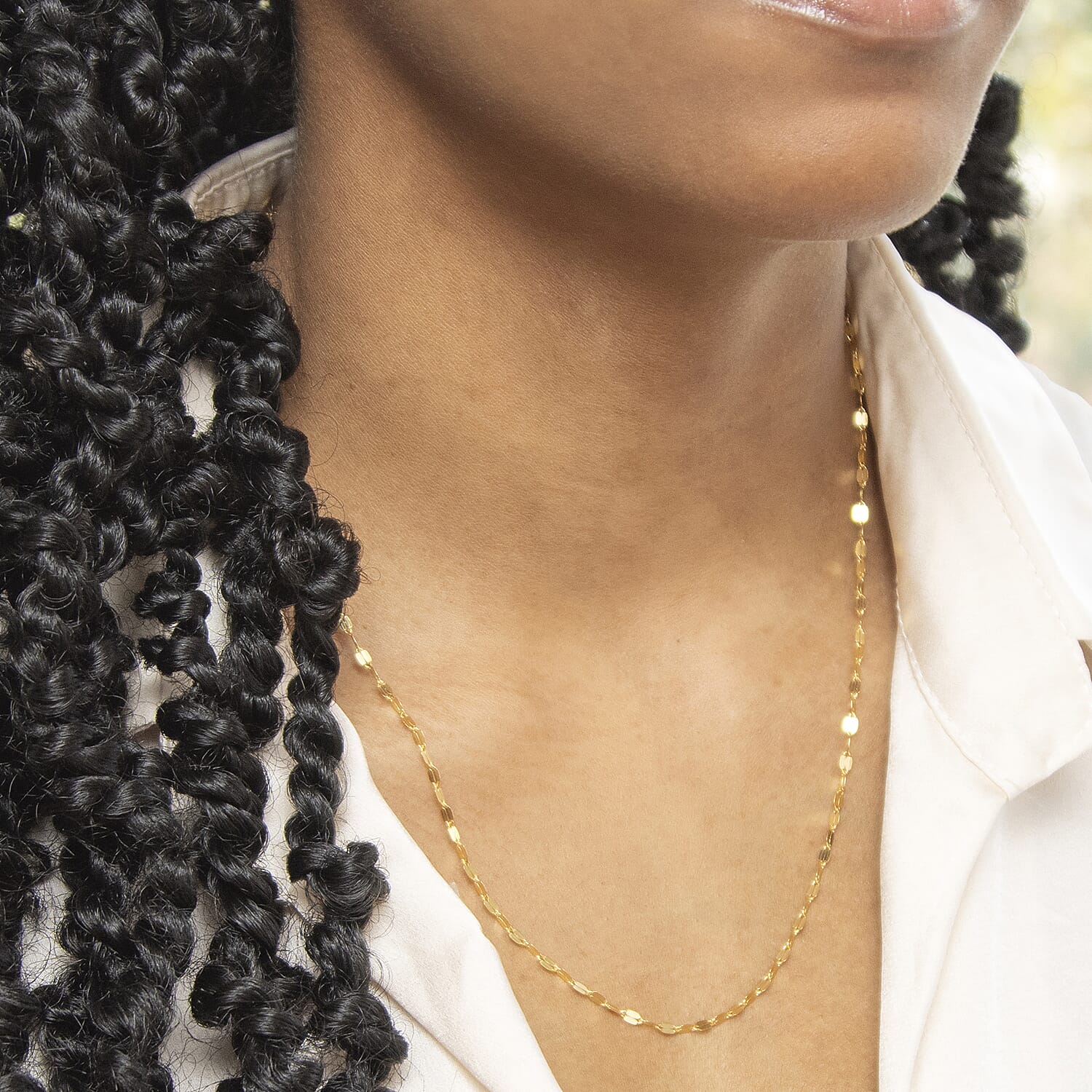 9K Yellow Gold  Chain (Size - 20),  Gold Wt. 1.7 Gms