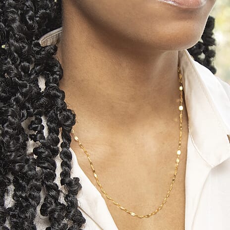 9K Yellow Gold  Chain (Size - 20),  Gold Wt. 1.7 Gms