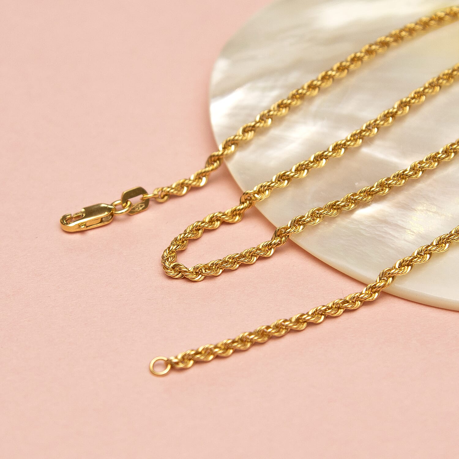 9K Yellow Gold  Chain (Size - 16),  Gold Wt. 5.6 Gms