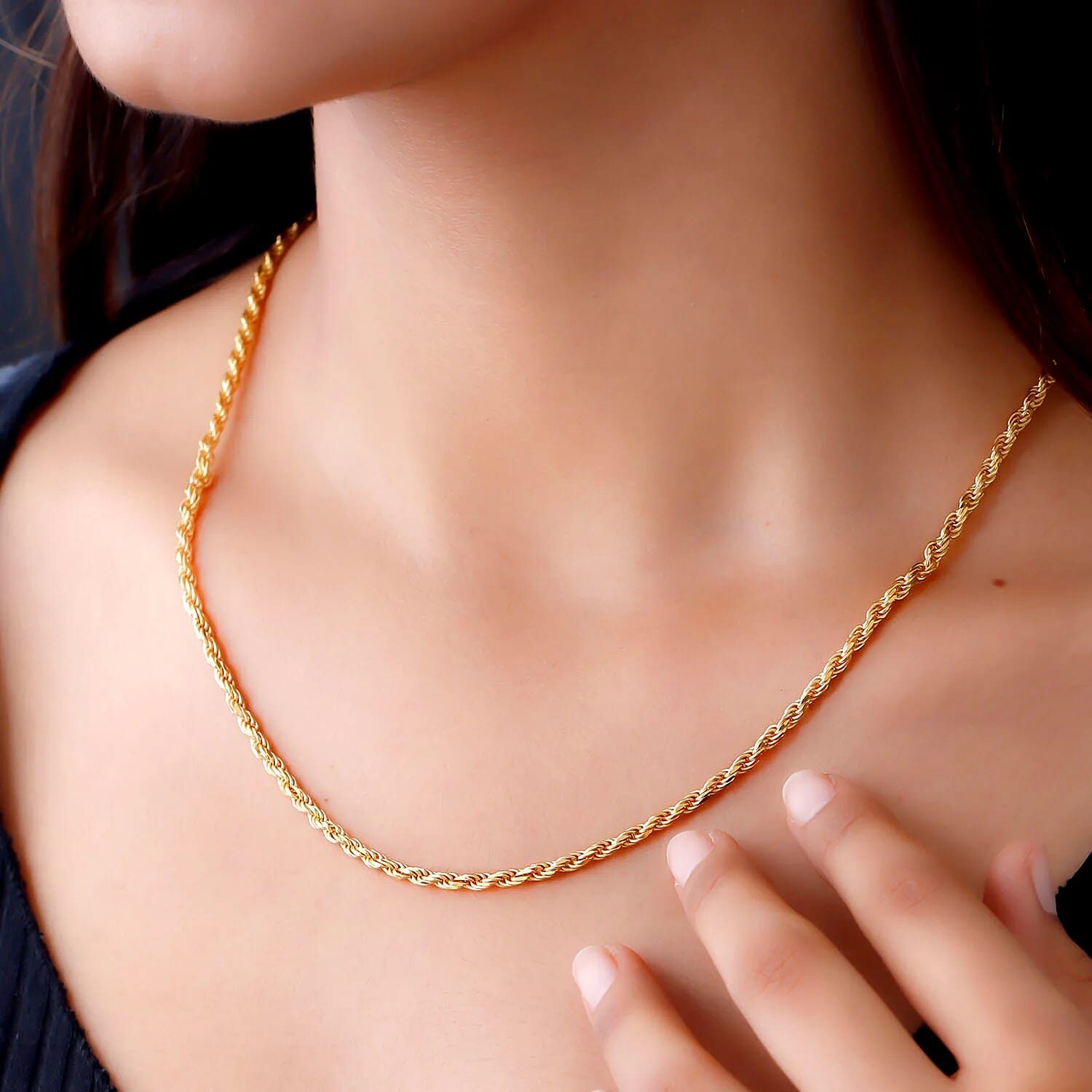 9K Yellow Gold  Chain (Size - 18),  Gold Wt. 6.3 Gms