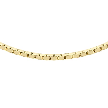 Mirror Box Chain 18 Inch in 9K Yellow Gold