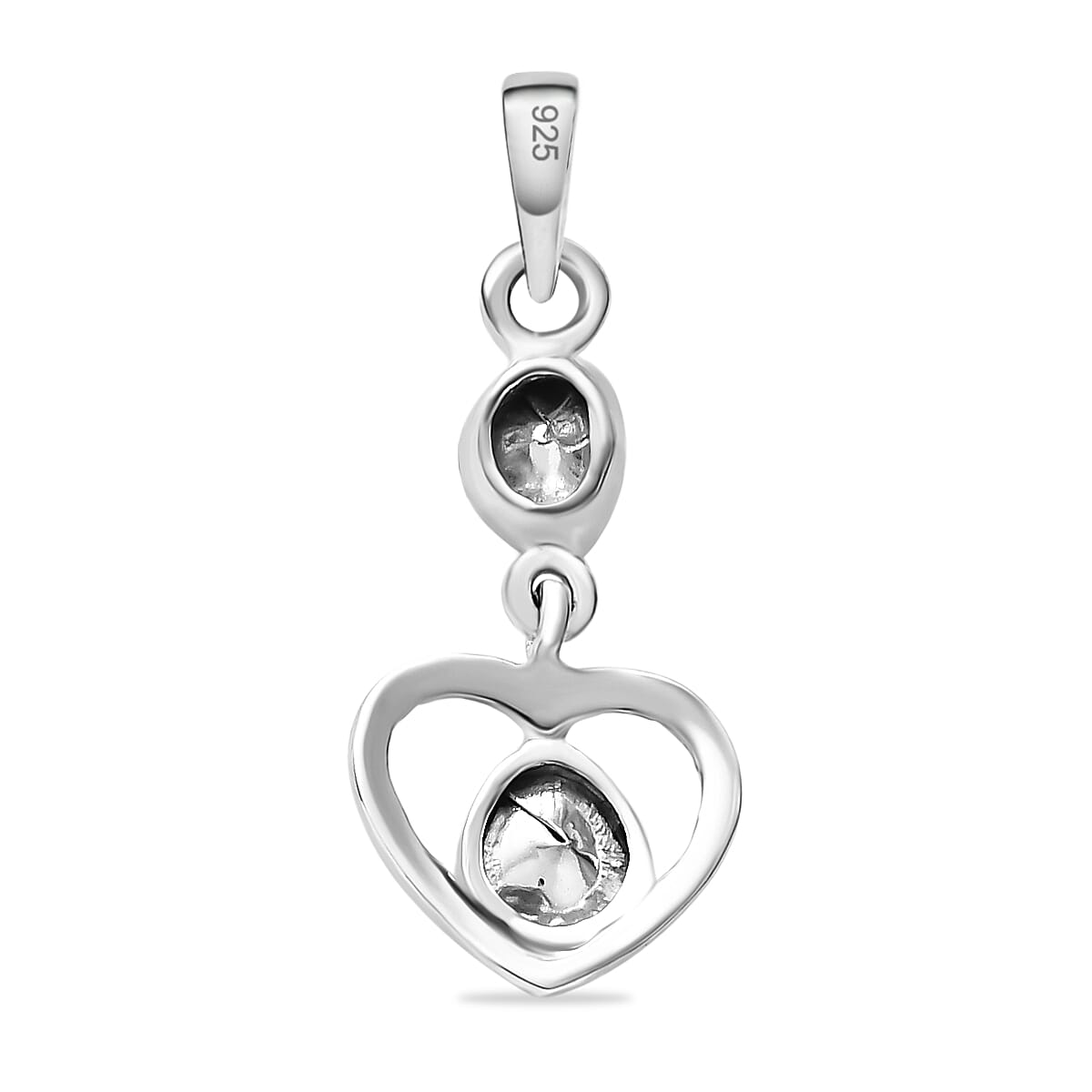 Artisan Crafted Polki Yellow Diamond Heart Pendant in Sterling Silver 0.26 Ct.