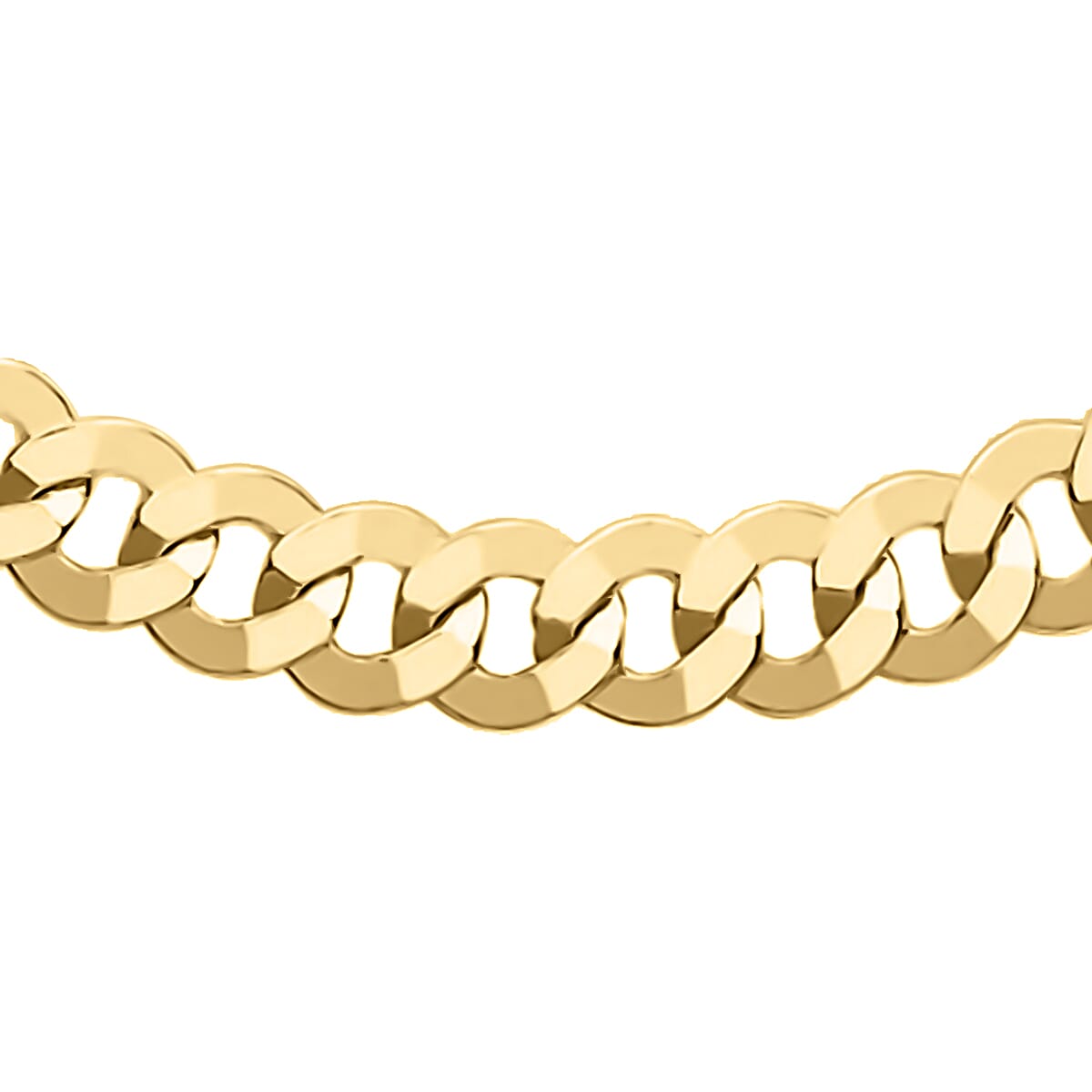 Hatton Garden Close Out Deal - 9K Yellow Solid Gold Flat Curb Necklace (Size - 18) with Lobster Clasp, Gold Wt. 9.30 Gms