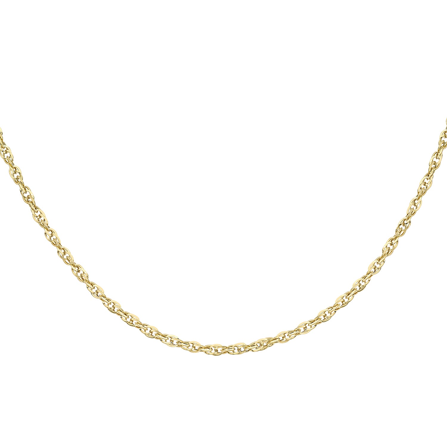 9K Yellow Gold  Chain (Size - 16),  Gold Wt. 1.6 Gms