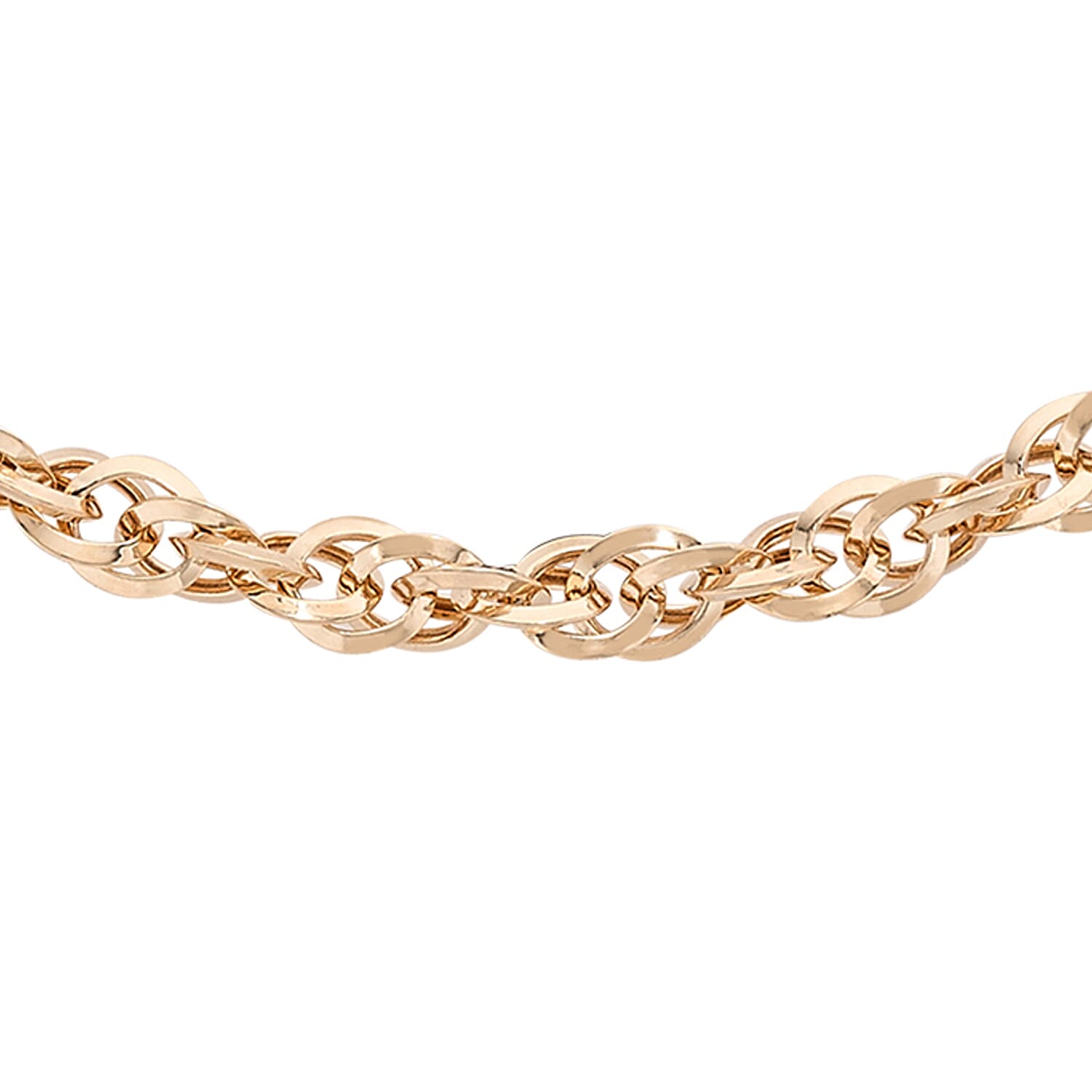 Diamond Cut Prince of Wales Chain 16 Inch in 9K Gold