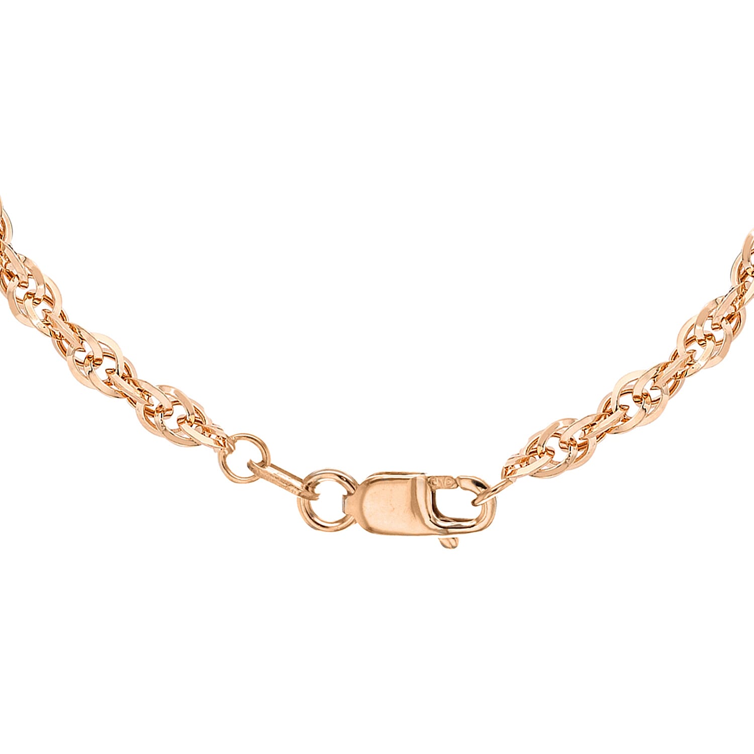Diamond Cut Prince of Wales Chain 16 Inch in 9K Gold