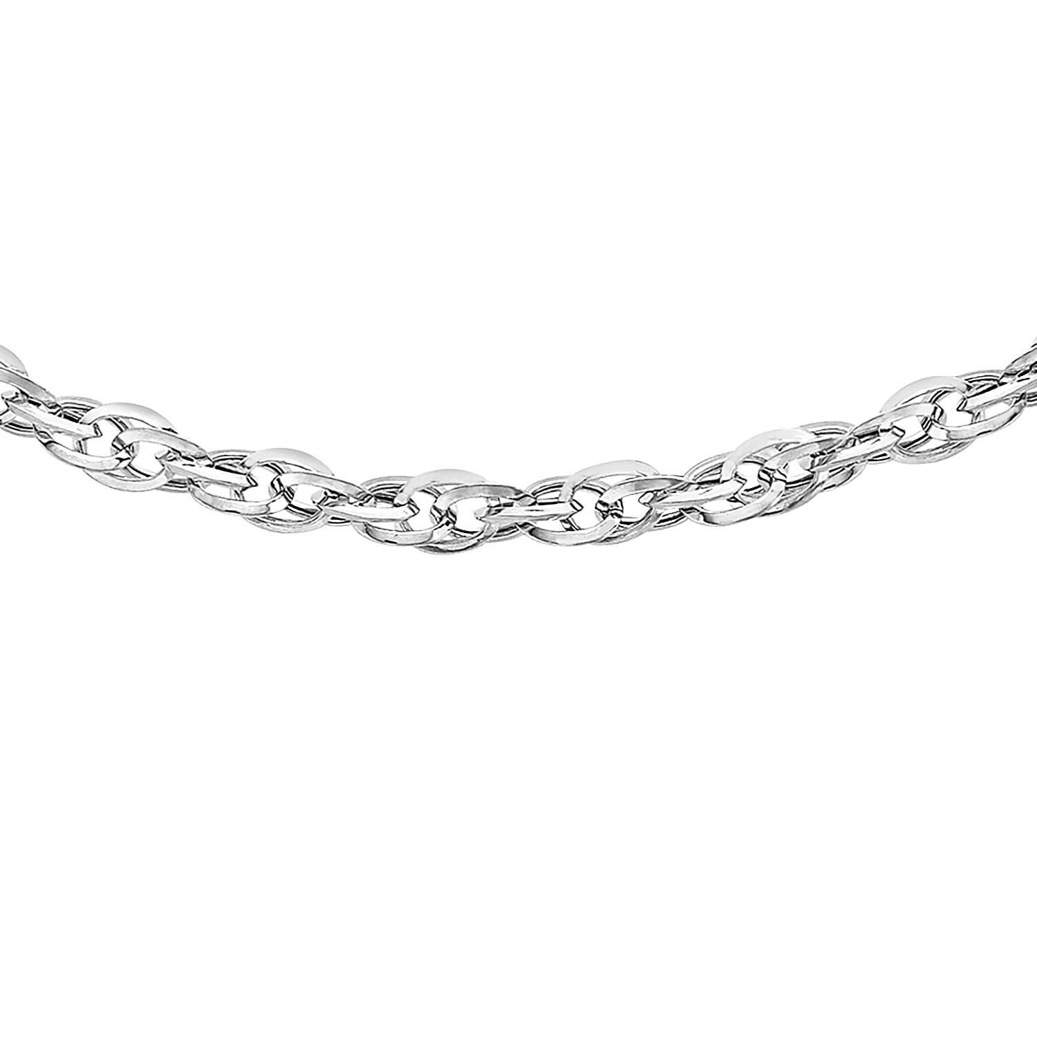 9K White Gold  Chain (Size - 18),  Gold Wt. 1.8 Gms
