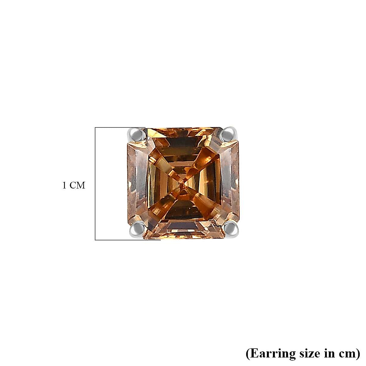 9K White Gold Yellow Moissanite Stud Earrings 1.40 Ct