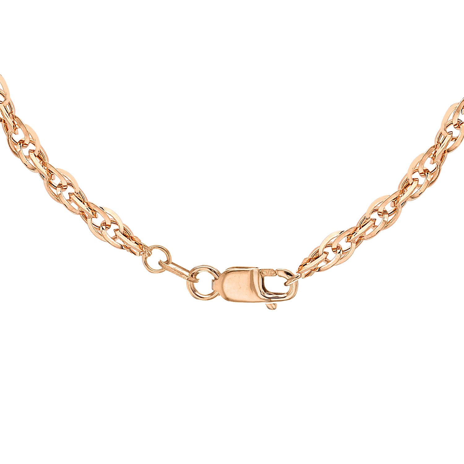 9K Rose Gold  Chain (Size - 20),  Gold Wt. 2 Gms