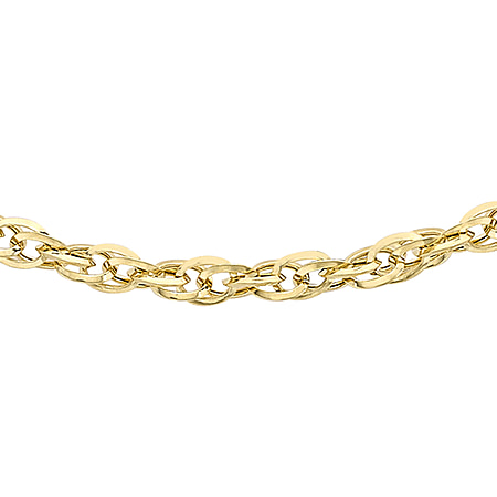 Diamond Cut Prince of Wales Chain 24 Inch in 9K Yellow Gold