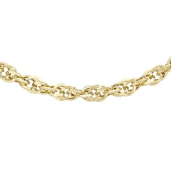 Diamond Cut Prince of Wales Chain 16 Inch in 9K Gold