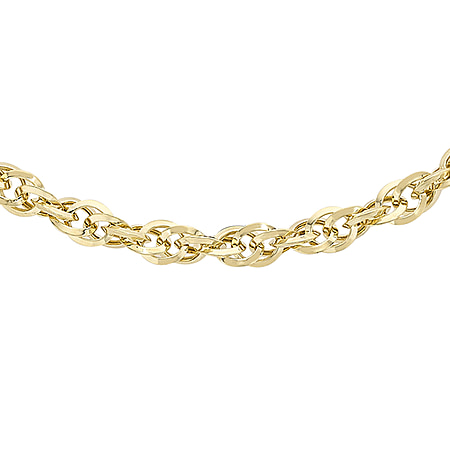 Diamond Cut Prince of Wales Chain 16 Inch in 9K Yellow Gold