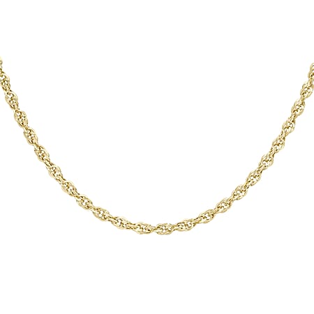 Diamond Cut Prince of Wales Chain 16 Inch in 9K Yellow Gold