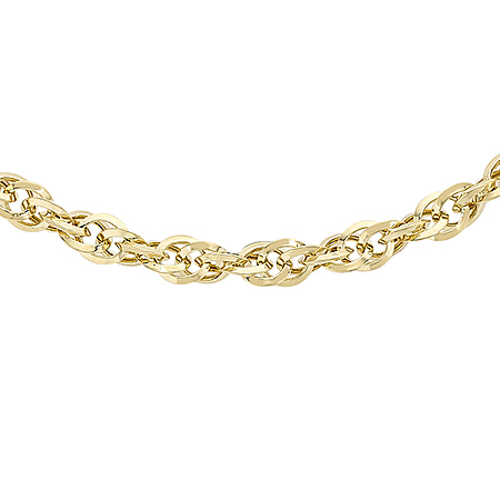 Diamond Cut Prince of Wales Chain 20 Inch in 9K Yellow Gold
