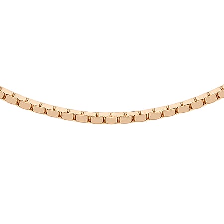 Mirror Box Chain 16 Inch in 9K Rose Gold
